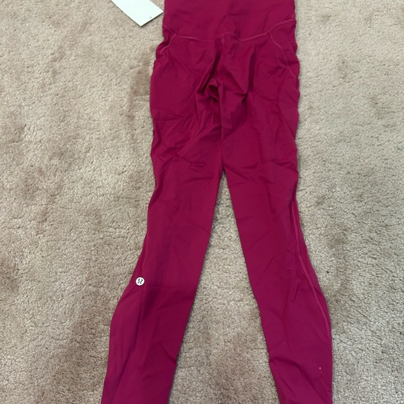 NWT Lululemon Pink Base Pace High-Rise Running Tight 25" Pomegranate Leggings - Picture 6 of 6